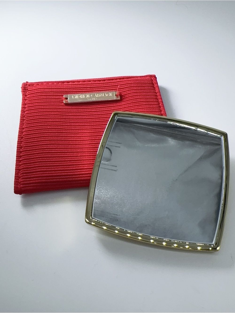 Giorgio Armani Beauty Red Pocket Mirror with Pouch Limited Edition New
